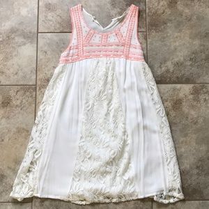 Offset white baby doll dress